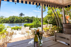 Heron Lagoon, dock, pool, the Poolside Complex at Siesta Key Bungalows